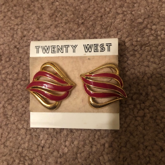 2 pairs! NWT Vintage Twenty West earrings 80s - Picture 4 of 6